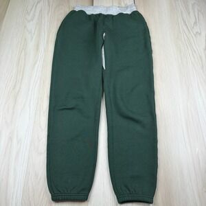 Wallace & Barnes Heavyweight Fleece Sweatpants Green Grey Mens Size XS